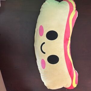 Cute Smiley Face Pillow - Cream and Pink